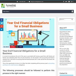 Year End Financial Obligations for a Small Business