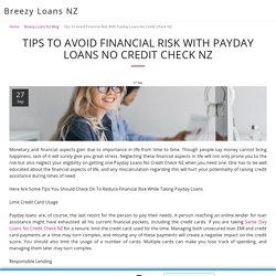 Tips To Avoid Financial Risk With Payday Loans No Credit Check NZ - Breezy Loans NZ