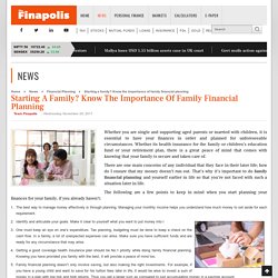 Golden Tips & Steps for Family Financial Planning at The Finapolis
