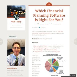 Which Financial Planning Software is Right For You?
