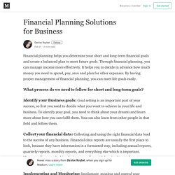 Financial Planning Solutions for Business – Denise Roybal