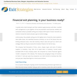 Financial exit planning, Is your business ready?