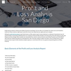 Profit and Loss Analysis Services – Wiley Financial