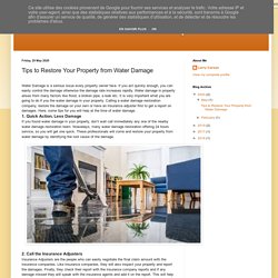 Tips to Restore Your Property from Water Damage