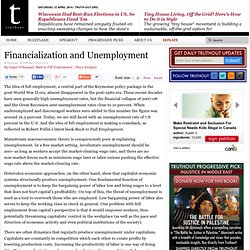 Financialization and Unemployment