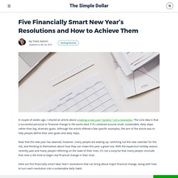 Five Financially Smart New Year's Resolutions and How to Achieve Them