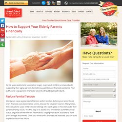 How to Financially Support Your Aging Parents