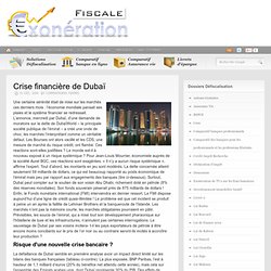 Crise financière de Dubaï sur Exonération Fiscale