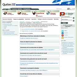 Aides financières : Services Québec