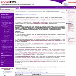 IFRS 10 "Etats financiers consolidés" / Textes des Normes et Interprétations / Normes et Interprétations