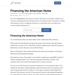 Financing the American Home - Net Interest