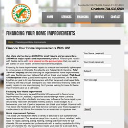 Financing your home improvement project