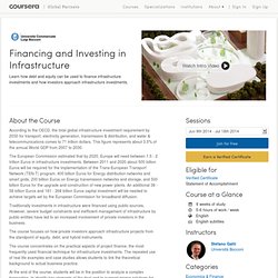 Financing and Investing in Infrastructure