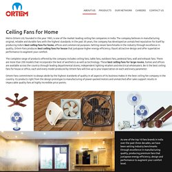 Ceiling fans for houses