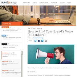 How to Find Your Brand's Voice [SlideShare]