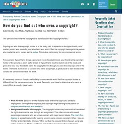 How do you find out who owns a copyright?