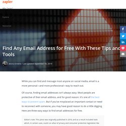 Find Any Email Address for Free With These Tips and Tools