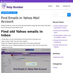 Find Emails in Yahoo Mail Account