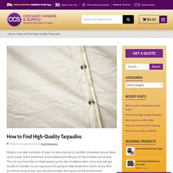 How to Find High-Quality Tarpaulins