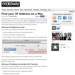 IP Address on a Mac