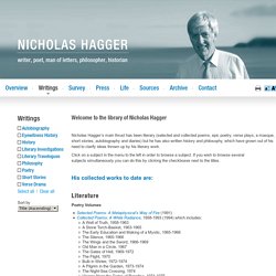 Find Nicholas Hagger’s Books
