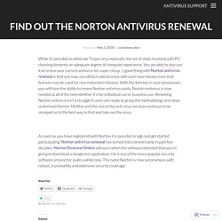 Find out the Norton antivirus renewal