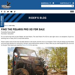 Find the Polaris Pro XD for Sale