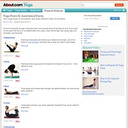 Find Yoga Poses by Area of Anatomical Focus