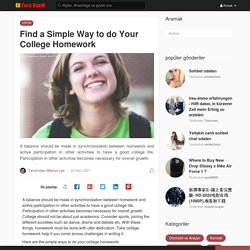 Find a Simple Way to do Your College Homework