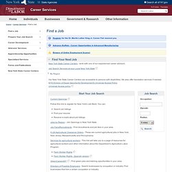 Finding a Job - New York State Department of Labor