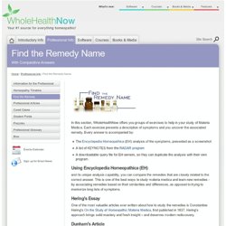 Find the Remedy Name