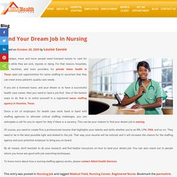 Find Your Dream Job in Nursing