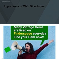 Importance of Web Directories