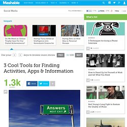 3 Cool Tools for Finding Activities, Apps & Information