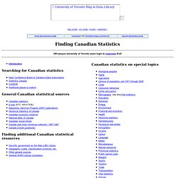 Finding Canadian statistics