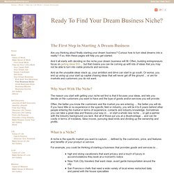 Finding My Dream Business Niche: Ideas That Work