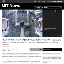 New finding may explain heat loss in fusion reactors