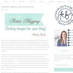 Finding Images for your Blog