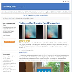 Finding an iPad from Air 2 and Pro versions
