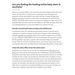 Are you finding the leading online baby store in Australia?