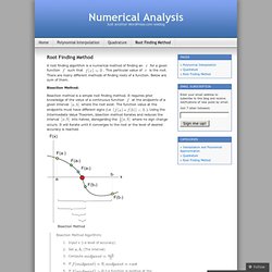 Root Finding Method « Numerical Analysis