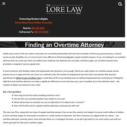 Unpaid Overtime Lawyers