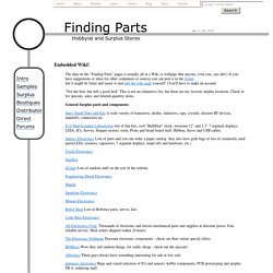 Finding Parts - Hobbyist / Surplus Sites