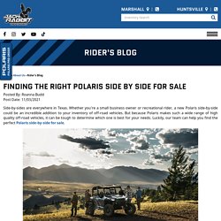 Finding the Right Polaris Side by Side for Sale