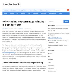 Why Finding Popcorn Bags Printing is Best for You?