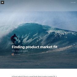 Finding product market fit 