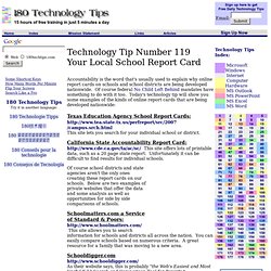 Finding Report Cards on your School - 180 Technology Tips #119