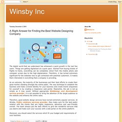 Winsby Inc: A Right Answer for Finding the Best Website Designing Company