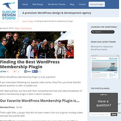 Finding the Best WordPress Membership Plugin Slocum Design Studio
