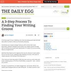 Finding Your Writing Groove